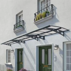 22’ X 4’7 Palram Canopia Herald 6690 Grey Mist Large Door Canopy (6.71m X 1.39m)