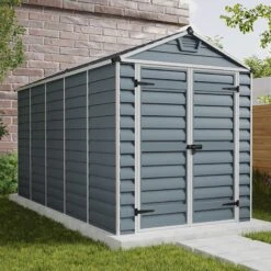 6' X 12' Palram Canopia Grey Skylight Plastic Shed (1.85m X 3.79m)