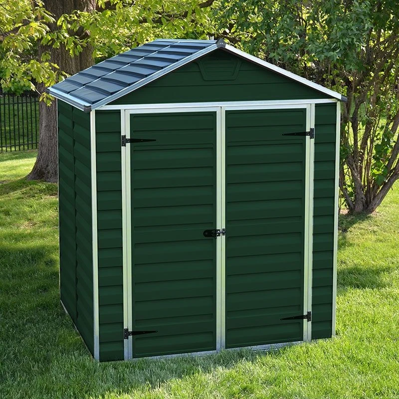 6' X 5' Palram Canopia Dark Green Skylight Plastic Shed (1.85m X 1.54m) 1 6' X 5' Palram Canopia Dark Green Skylight Plastic Shed (1.85m X 1.54m)