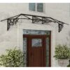 10’6 X 2’11 Palram Canopia Lily 3100 Black Clear Large Door Canopy (3.19m X 0.88m)