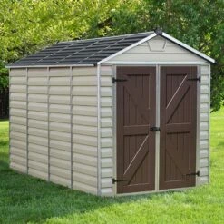6' X 10' Palram Canopia Tan Skylight Plastic Shed (1.85m X 3m)