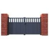 Partial Privacy Premium Aluminium Driveway Double Gates - Grey