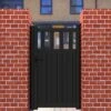 Partial Privacy Premium Aluminium Side Gate - Black