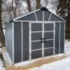 11' X 9' Palram Canopia Yukon Dark Grey Skylight Plastic Shed With WPC Floor (3.3m X 2.7m)