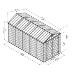 6' X 12' Palram Canopia Grey Skylight Plastic Shed (1.85m X 3.79m) -Halls || Lifetime || Keter Sales 02 705589hd 6x12 palram canopia grey skylight shed drawing min