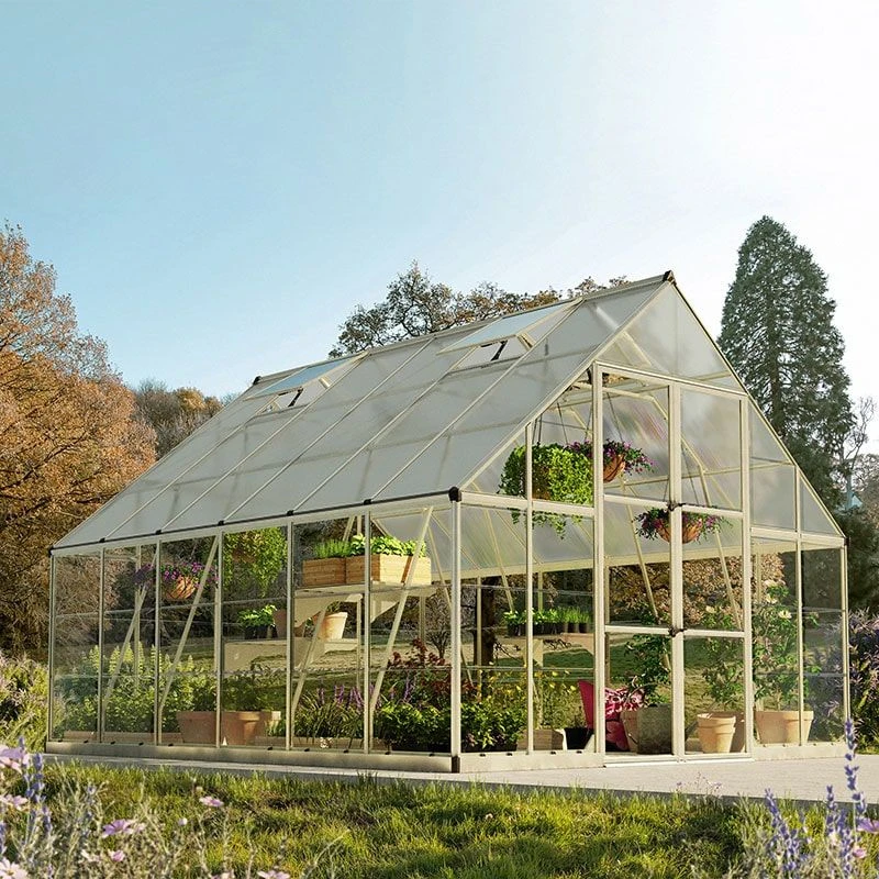 10' X 12' Palram Canopia Balance Silver Greenhouse (3.04m X 3.66m) 2 10' X 12' Palram Canopia Balance Silver Greenhouse (3.04m X 3.66m) - Image 2