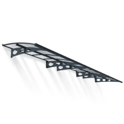 22’ X 4’7 Palram Canopia Herald 6690 Grey Mist Large Door Canopy (6.71m X 1.39m) -Halls || Lifetime || Keter Sales 03 703922 herald 6690 render min