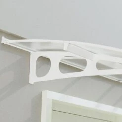 7' X 5' Palram Canopia Bordeaux 2230 Large Door Canopy - White Mist (2.24m X 1.39m) -Halls || Lifetime || Keter Sales 04 706829 7x5 pc bordeaux wm feature min