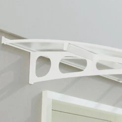 21' X 5' Palram Canopia Bordeaux 6690 Large Door Canopy - White Mist (6.71m X 1.39m) -Halls || Lifetime || Keter Sales 04 706831 21x5 pc bordeaux wm feature min