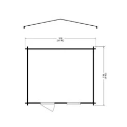 Shire Bucknells 3.6m X 3m Log Cabin Summerhouse (28mm) -Halls || Lifetime || Keter Sales 04 bucn1210l28 1aa bucknells drawing2 min