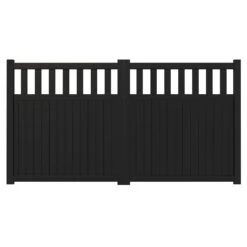 Partial Privacy Premium Aluminium Driveway Double Gates - Black -Halls || Lifetime || Keter Sales 04 rmg014dgblack render1 min