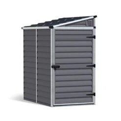 4' X 6' Palram Canopia Grey Skylight Pent Plastic Shed (1.17m X 1.77m) -Halls || Lifetime || Keter Sales 05 702624hd 4x6 palram canopia grey skylight shed render min
