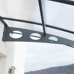 22’ X 4’7 Palram Canopia Herald 6690 Grey Mist Large Door Canopy (6.71m X 1.39m) -Halls || Lifetime || Keter Sales 05 703922 herald 6690 feature2 min