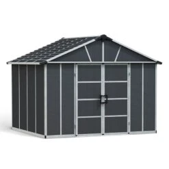 11' X 9' Palram Canopia Yukon Dark Grey Skylight Plastic Shed With WPC Floor (3.3m X 2.7m) 31 11' X 9' Palram Canopia Yukon Dark Grey Skylight Plastic Shed With WPC Floor (3.3m X 2.7m) -Halls || Lifetime || Keter Sales 05 705160 11x9 palram canopia yukon shed render1 min