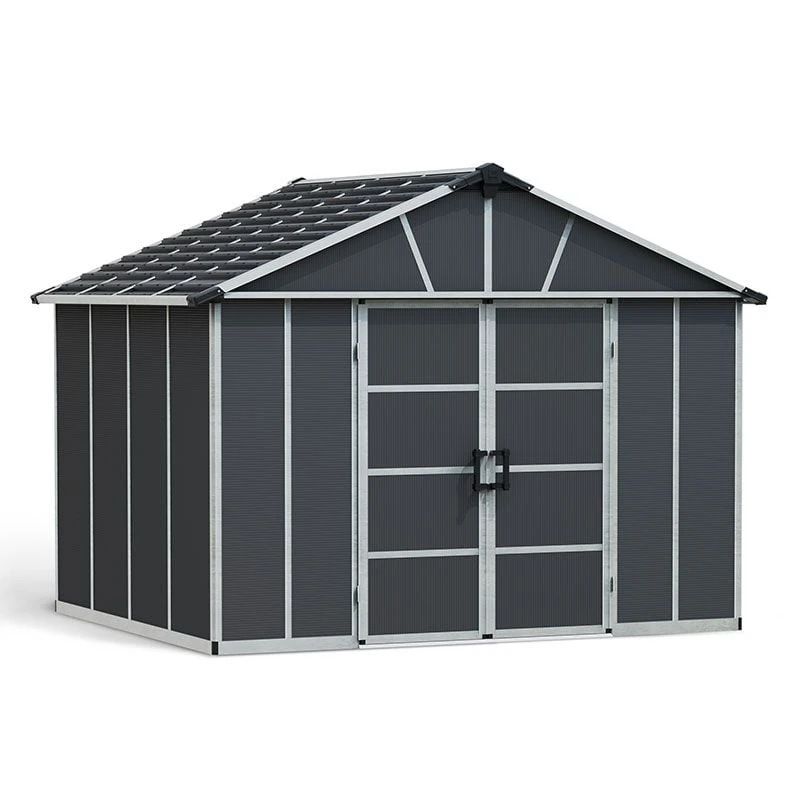 11' X 9' Palram Canopia Yukon Dark Grey Skylight Plastic Shed With WPC Floor (3.3m X 2.7m) 15 11' X 9' Palram Canopia Yukon Dark Grey Skylight Plastic Shed With WPC Floor (3.3m X 2.7m) - Image 15