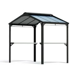 8' X 6' Palram Canopia Austin 2400 BBQ Shelter Gazebo - Black (2.84m X 1.8m) -Halls || Lifetime || Keter Sales 05 706835 8x6 pc austin render min