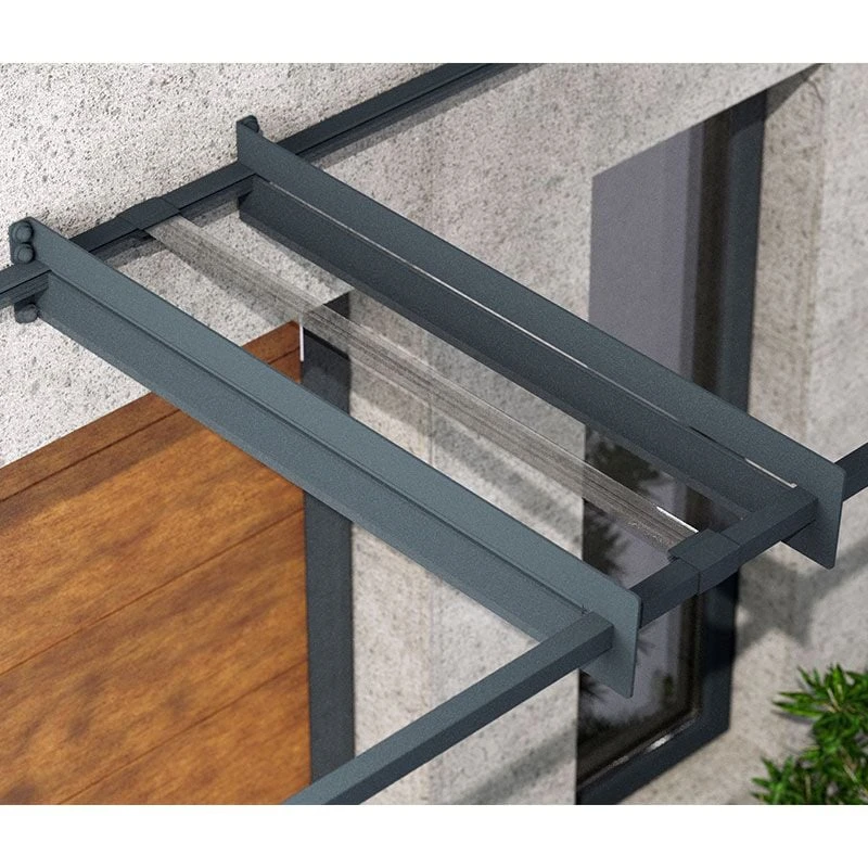 14' X 3' Palram Canopia Nancy 4100 Door Canopy - Grey (4.11m X 0.94m) 5 14' X 3' Palram Canopia Nancy 4100 Door Canopy - Grey (4.11m X 0.94m) - Image 5