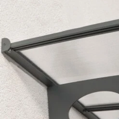 22’ X 4’7 Palram Canopia Herald 6690 Grey Mist Large Door Canopy (6.71m X 1.39m) -Halls || Lifetime || Keter Sales 06 703922 herald 6690 feature3 min