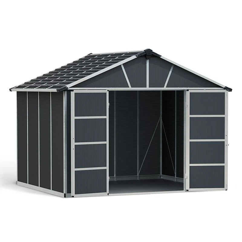 11' X 9' Palram Canopia Yukon Dark Grey Skylight Plastic Shed With WPC Floor (3.3m X 2.7m) 16 11' X 9' Palram Canopia Yukon Dark Grey Skylight Plastic Shed With WPC Floor (3.3m X 2.7m) - Image 16