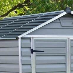 6' X 8' Palram Canopia Grey Skylight Plastic Shed (1.85m X 2.29m) -Halls || Lifetime || Keter Sales 06 705584hd 6x8 palram canopia grey skylight shed feature2 min