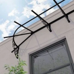 13’10 X 2’11 Palram Canopia Lily 4100 Black Clear Large Door Canopy (4.21m X 0.88m) -Halls || Lifetime || Keter Sales 06 706804 lily 4100 feature2 min 1