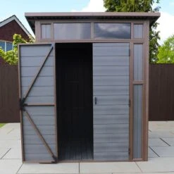 7’ X 7’ Mercia Premium Composite Pent Shed (2.03m X 2.08m) -Halls || Lifetime || Keter Sales 06 esdxl30pls027 mercia 7x7 composite shed insitu5 min