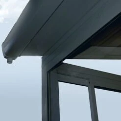 10' X 10' Palram Canopia SanRemo Grey Lean-To Conservatory (3.05m X 3.05m) -Halls || Lifetime || Keter Sales 07 706624 10x10 pc sanremo grey feature min