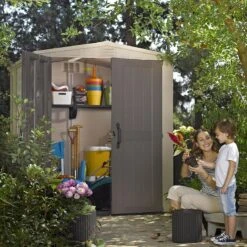 6' X 6' Keter Factor Plastic Garden Shed (1.78m X 1.96m)