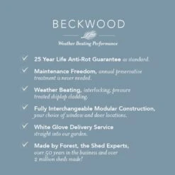 10' X 6' Forest Beckwood 25yr Guarantee Shiplap Pressure Treated Double Door Reverse Apex Wooden Shed (3.01m X 1.99m) -Halls || Lifetime || Keter Sales 1 beckwood usps 1 13