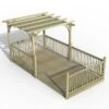 8' X 16' Forest Pergola Deck Kit With Retractable Canopy No. 12 (2.4m X 4.8m)