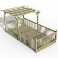 8' X 16' Forest Pergola Deck Kit With Retractable Canopy No. 13 (2.4m X 4.8m)