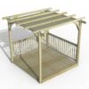 8' X 8' Forest Small Pergola Deck Kit With Retractable Canopy (2.4m X 2.4m)