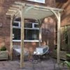 Forest Ultima Wooden Garden Pergola With Retractable Canopy 8' X 8'