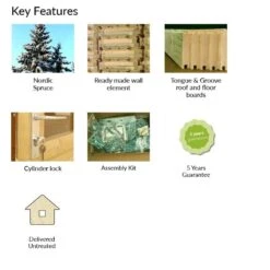 10'5 X 8'5 Palmako Stella (16mm) Premium Extra Large Wooden Garden Bar (3.2m X 2.6m) -Halls || Lifetime || Keter Sales 101141 product attributes min