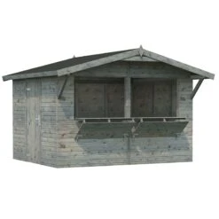 10'5 X 8'5 Palmako Stella (16mm) Premium Extra Large Wooden Garden Bar (3.2m X 2.6m) -Halls || Lifetime || Keter Sales 101141 10x8 palmako stella garden bar cutout1 min