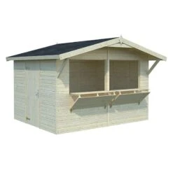 10'5 X 8'5 Palmako Stella (16mm) Premium Extra Large Wooden Garden Bar (3.2m X 2.6m) -Halls || Lifetime || Keter Sales 101141 palmako stella premium wooden kiosk shed cutout min