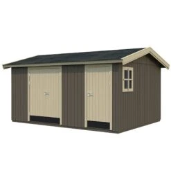 15' X 11' Palmako Olaf Premium (88mm) Multi-room Shed (4.5m X 3.3m) -Halls || Lifetime || Keter Sales 101231 15x11 palmako olaf shed cutout4 min