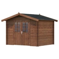 Palmako Valentine 2.8m X 2.3m Premium Log Cabin Shed (28mm) -Halls || Lifetime || Keter Sales 109454 render min 1