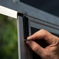 11' X 13.1' Palram Canopia Yukon Dark Grey Skylight Plastic Shed With WPC Floor (3.32m X 3.93m) -Halls || Lifetime || Keter Sales 10 705161 11x13 palram canopia yukon shed feature6 min