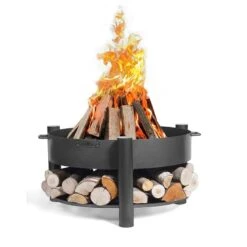 Cook King Montana Low Steel Fire Bowl And Logstore -Halls || Lifetime || Keter Sales 111248 montana fire bowl render2 min