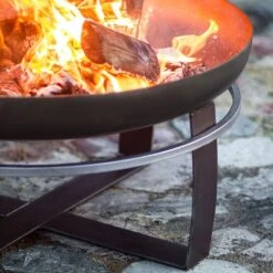 Cook King Viking Steel Fire Bowl - 80cm -Halls || Lifetime || Keter Sales 111262 viking fire bowl feature4 min