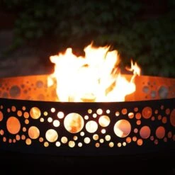 Cook King Boston Decorative Steel Fire Bowl -Halls || Lifetime || Keter Sales 111283 boston fire bowl feature2 min