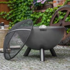 Cook King Kongo Deep Steel Fire Bowl -Halls || Lifetime || Keter Sales 111295 cook king kongo deep steel fire bowl insitu3 min