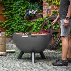 Cook King Kongo Deep Steel Fire Bowl -Halls || Lifetime || Keter Sales 111295 cook king kongo deep steel fire bowl insitu4 min