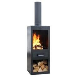 Cook King Rosa Garden Stove Fire Pit And Logstore -Halls || Lifetime || Keter Sales 111485 cook king rosa garden stove fire pit cutout min 1