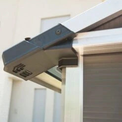 11' X 13.1' Palram Canopia Yukon Dark Grey Skylight Plastic Shed With WPC Floor (3.32m X 3.93m) -Halls || Lifetime || Keter Sales 11 705161 11x13 palram canopia yukon shed feature7 min