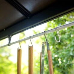 8' X 6' Palram Canopia Austin 2400 BBQ Shelter Gazebo - Black (2.84m X 1.8m) -Halls || Lifetime || Keter Sales 12 706835 8x6 pc austin feature min