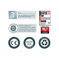14' X 3' Palram Canopia Nancy 4100 Door Canopy - Grey (4.11m X 0.94m) 23 14' X 3' Palram Canopia Nancy 4100 Door Canopy - Grey (4.11m X 0.94m) -Halls || Lifetime || Keter Sales 12 706957 14x3 pc nancy feature min