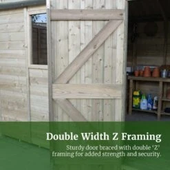 7' X 5' Forest Timberdale 25yr Guarantee Tongue & Groove Pressure Treated Pent Shed (2.24m X 1.7m) -Halls || Lifetime || Keter Sales 12fg timberdale double width z framing 1