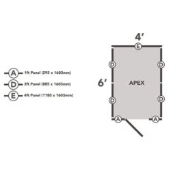 6' X 4' Forest 4Life 25yr Guarantee Overlap Pressure Treated Windowless Apex Wooden Shed (1.89m X 1.34m) -Halls || Lifetime || Keter Sales 14 opa46nwm drawing2 min